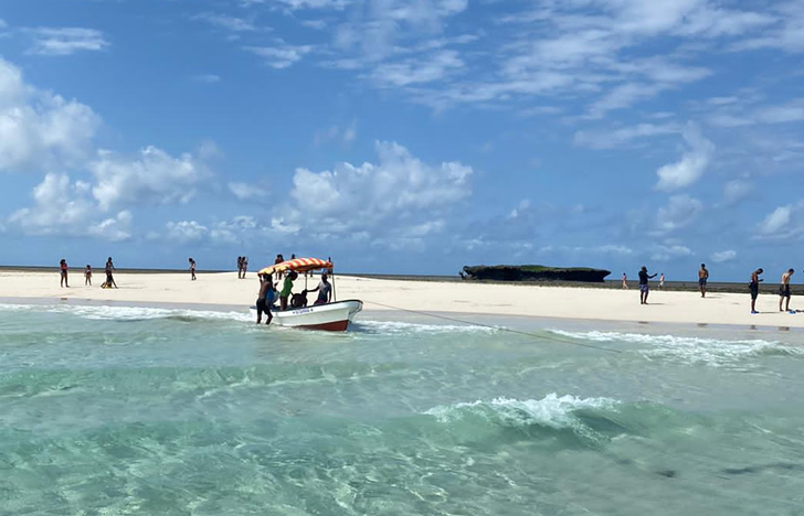 Traditional dhow near Wasini Island